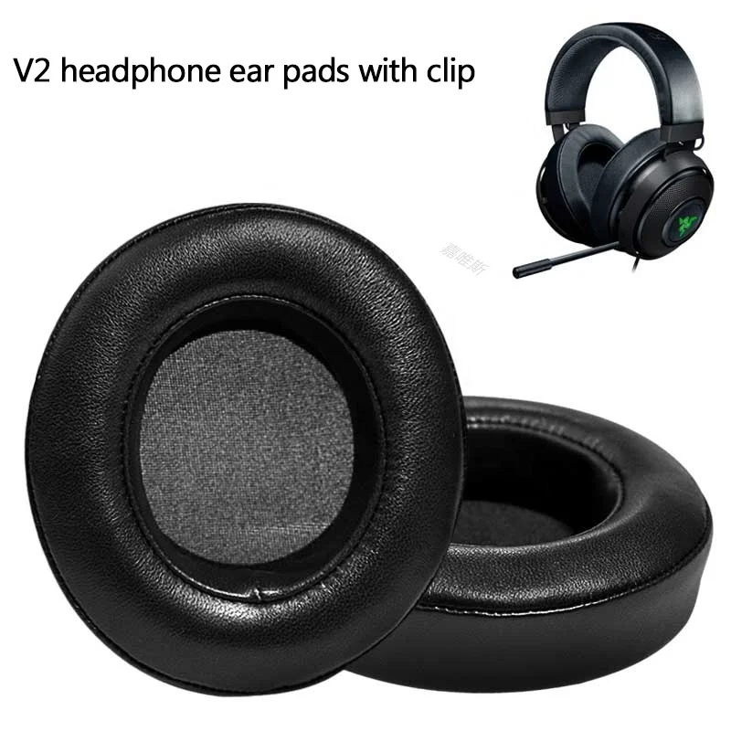 

1 Pair EarPads For Razer Kraken Pro 7.1 V2 Replacement Protein Leather & Memory Foam Gaming Headphone Ear Cushion Oval Earmuff