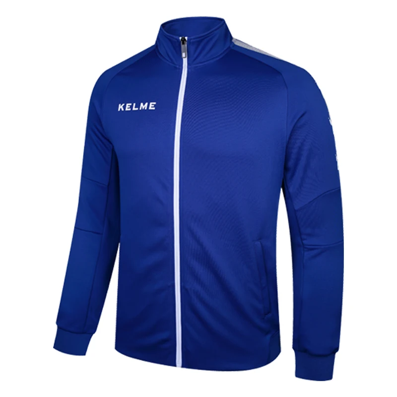 KELME Мужская Спортивная тренировочная куртка, ветрозащитная куртка для отдыха, куртка для футбола, баскетбола, бега, 3881324 - Цвет: FlashBlue