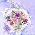 Элегантное ожерелье с кулоном в форме сердца, хрустальные цветы, модное женское ожерелье, изысканные женские повседневные аксессуары, свадебные украшения, подарки на день святого валентина