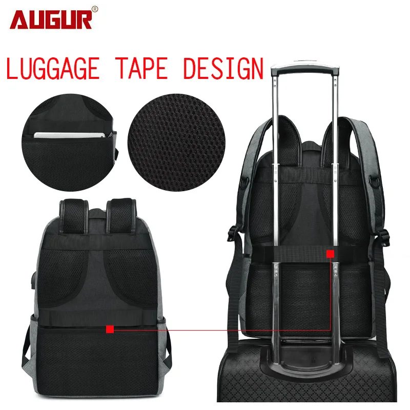 Рюкзак AUGUR для мужчин и женщин модный рюкзак с usb-зарядкой ноутбука | Багаж сумки