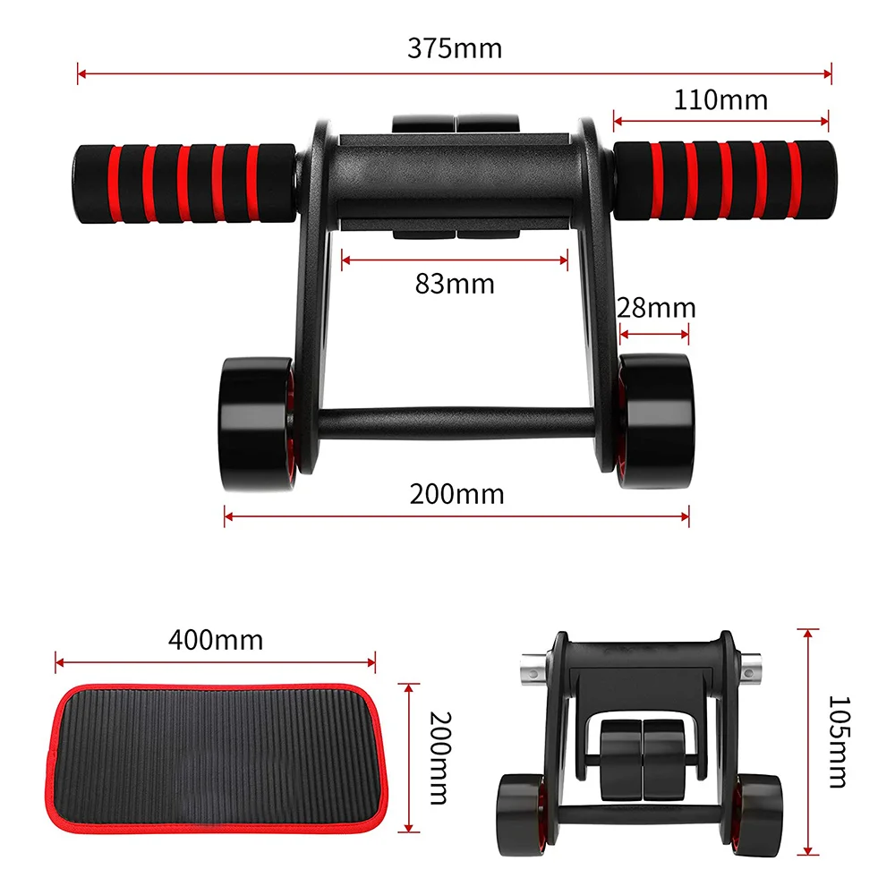 

Muscle Training Wear Resistant Shaping Gym Strength Fitness Abdominal Wheel Exercise Foldable Home Space Saving Sweat Absorb