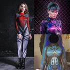 Костюм для косплея на Хэллоуин женский, черный комбинезон зентай для взрослых с роботом, карнавальный костюм, 10 цветов, 2022