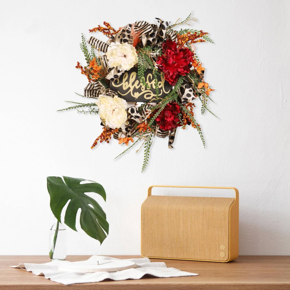 

Christmas Wreath Decoration Artificial Olive Pine Branch Simulation Plant Flower Hanging Ornament Door Wall Home Xmas Decor