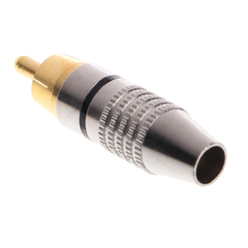 

20 Pcs RCA Plug Video Locking Cable Connector Gold Plated