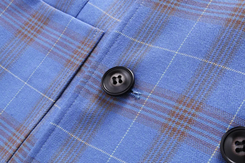 

2019 new arrival double breasted men plaid suit blazer jacket plus size 5xl men classic blazers