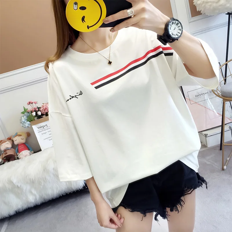Fashion Printing T-shirt Women Summer Loose Korean Students Put on Clothes Short-sleeved T-shirts | Женская одежда