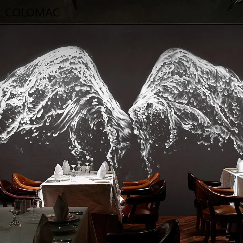 

Colomac Custom 3d Starry Sky Angel Wings Wallpaper Restaurant Ktv Milk Tea Shop Background Dream Mural Room Decor Dropshipping