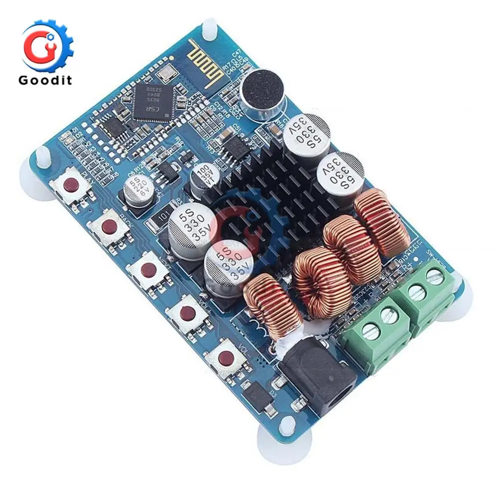 

TPA3116 TPA3118 Wireless Bluetooth4.0 Amplifier Board 8-26VDC 2X30W/2X50W High Power Digital Audio Amplificador