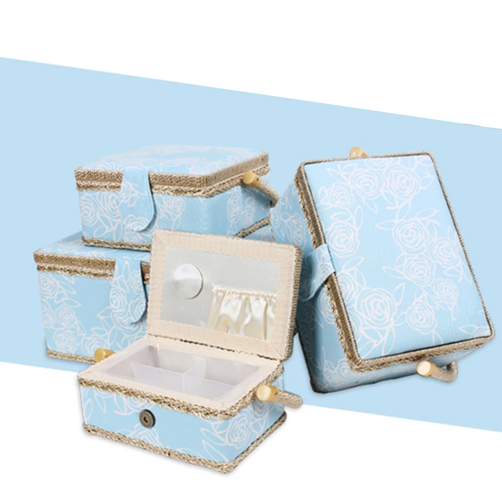 

Fashion Crafts Needle Thread Basket Household Fabric 3 Colors Box Sewing Tool Sewing Organizer With Sewing Accessories