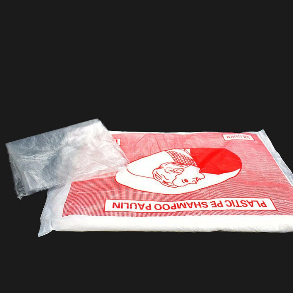 

100pcs Disposable Hair Cutting Salon Shawl Hairdressing Dyeing Barbers Haircut Hairdressing Aprons Plastic