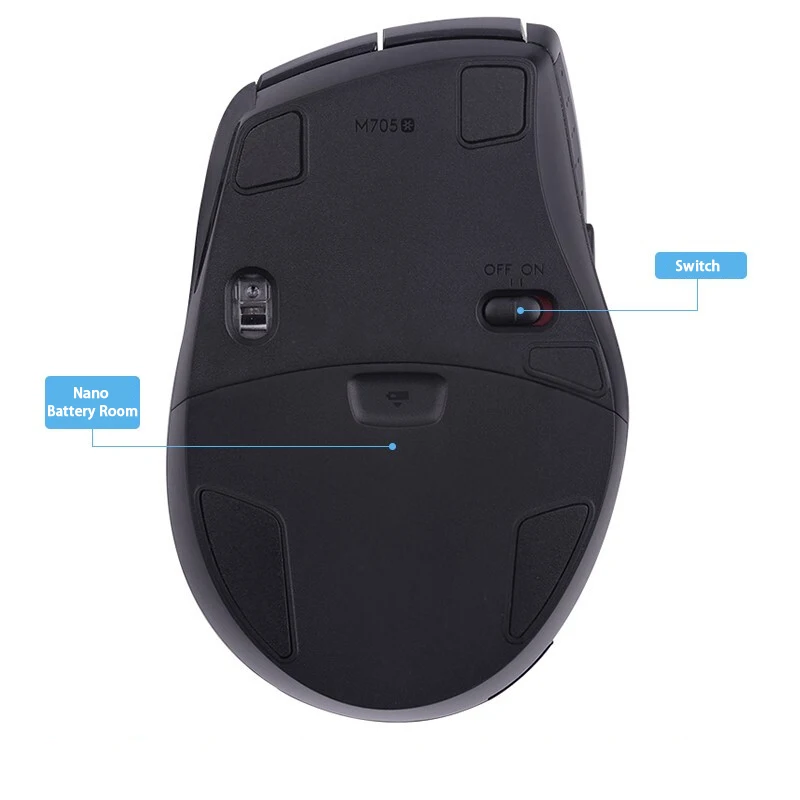 Мышь Logitech M705 Беспроводная лазерная с USB-приемником |