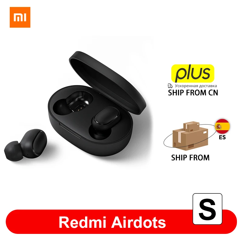 На складе наушники Xiaomi Redmi Airdots S TWS беспроводные Bluetooth наушники со стереозвуком и басом 5.0, с микрофоном, голосовым управлением AI.