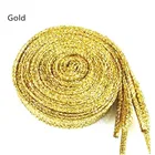 Шнурки для кроссовок унисекс, серебристые, 120 см, с металлическими блестками