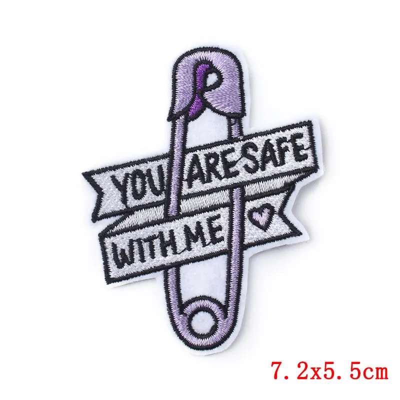 Нашивки для одежды Prajna 10 шт. с надписью You are safe with me | Дом и сад