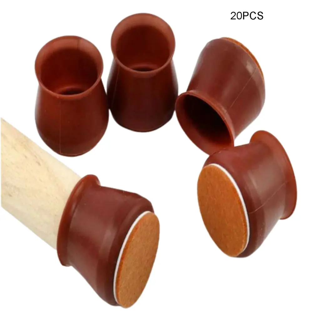 Funda de silicona antideslizante para pies de mesa, cubierta silenciosa y reutilizable, con reducci&oacute;n de ruido, 20 piezas-4