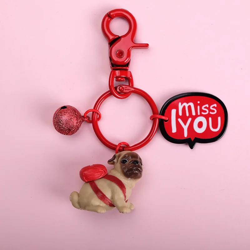 Мультфильм 3D милый питомец собака бульдог панда автомобиль брелок животное