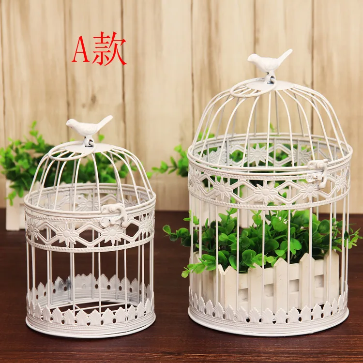 Кованые железные декоративные клетки для птиц украшения свадьбы фотографии