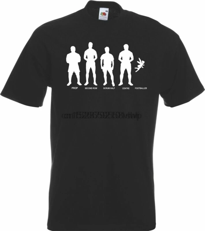 Регби-плеер против футбола... Сказочная забавная футболка реквизит шутка |