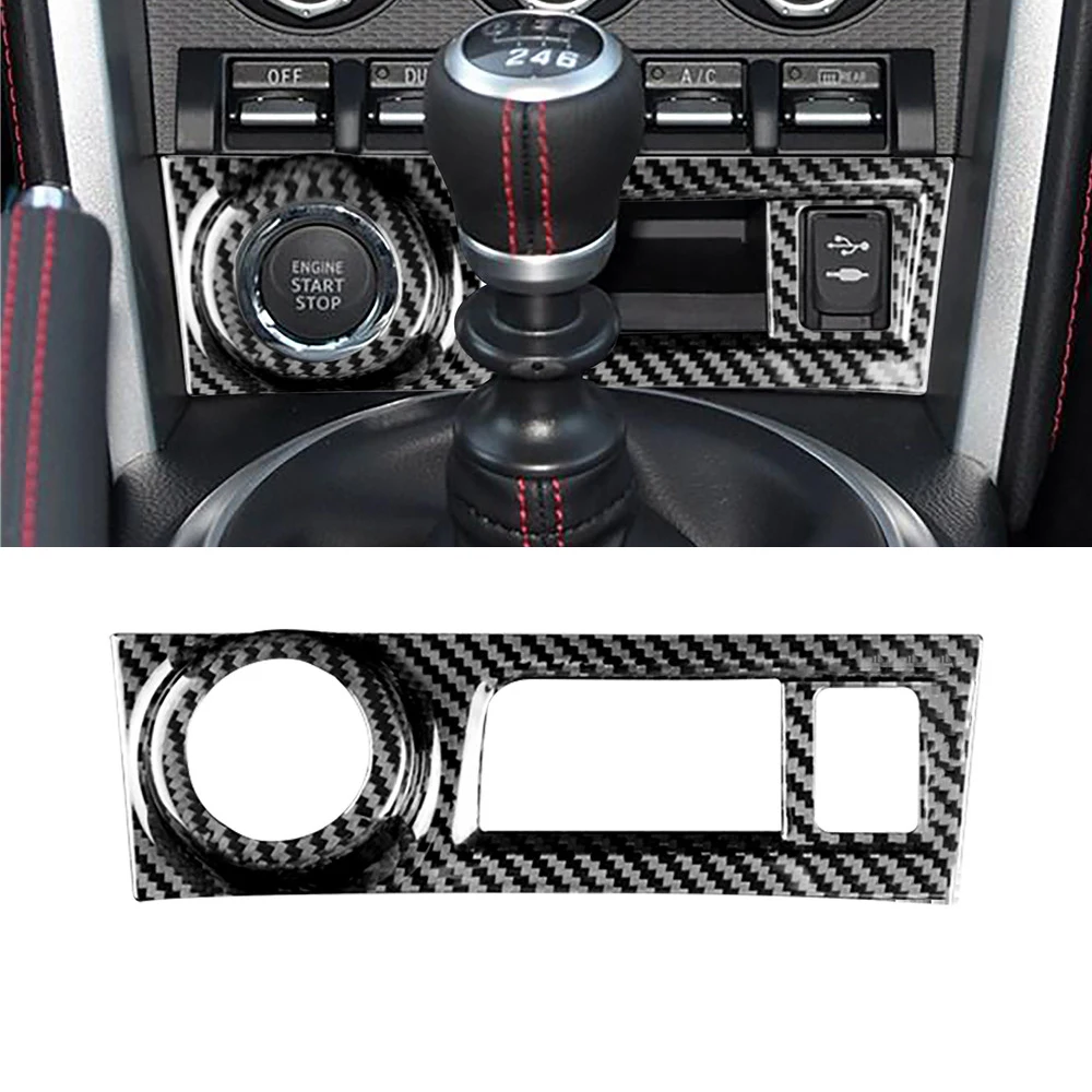

real Carbon Fiber Car Engine Start Stop Button Switch Cover for Toyota 86 Subaru BRZ 2012-2016 Scion Interior Car Accessories