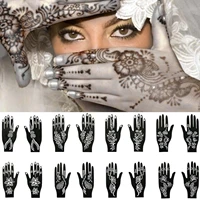 reusable henna tattoo temporary stencil template sticker for men women teens hand finger body paint wedding birthday party