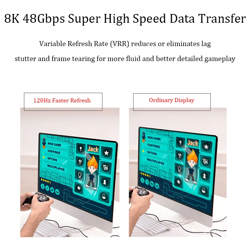CHOSEAL Ультра HD высокоскоростной HDMI 2 1 кабель 8K 48 Гбит/с 120 Гц HDR Dolby Vision eARC HDMICord