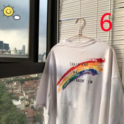 

2021 summer new slim trend round neck compassionate men's casual clothes