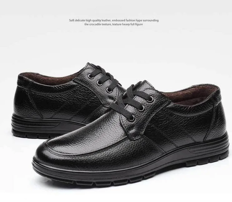 

Genuine Leather Shoes Men Brand Footwear Non-slip Thick Sole Fashion Men's Casual Shoes Male High Quality Cowhide Loafers