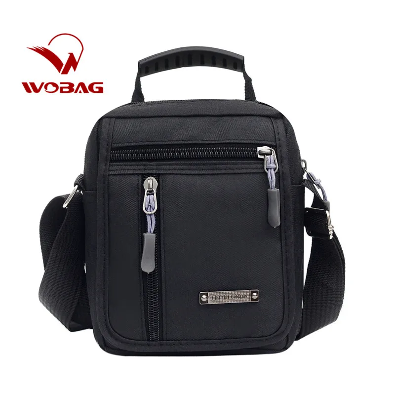 Маленькая мужская Наплечная Сумка нейлоновая однотонная сумка-мессенджер