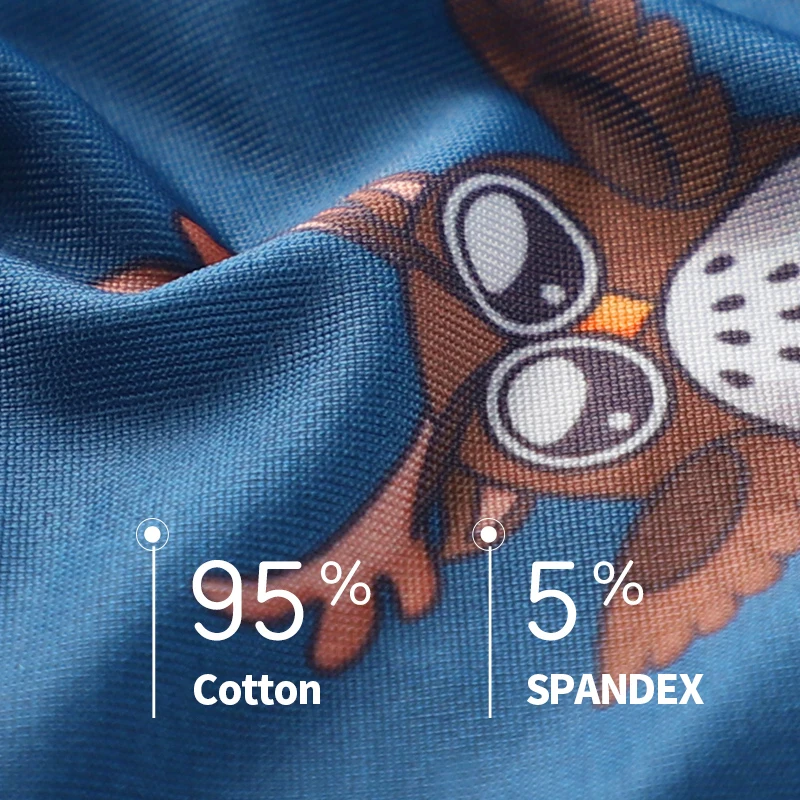 CARTELO Men's Pure Cotton Boxer Cartoon Print Graphene 3A Antibacterial Underwear Moisture Absorbent Soft Elastic Male Underpant