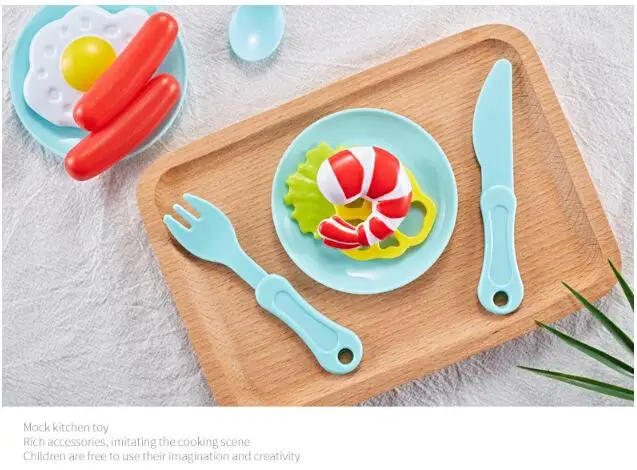 Моделирование cocina infantil звук и свет спрей для воды набор игрушечной посуды стол для приготовления пищи игровой дом кухонная плита пластиковая пищевая игрушка