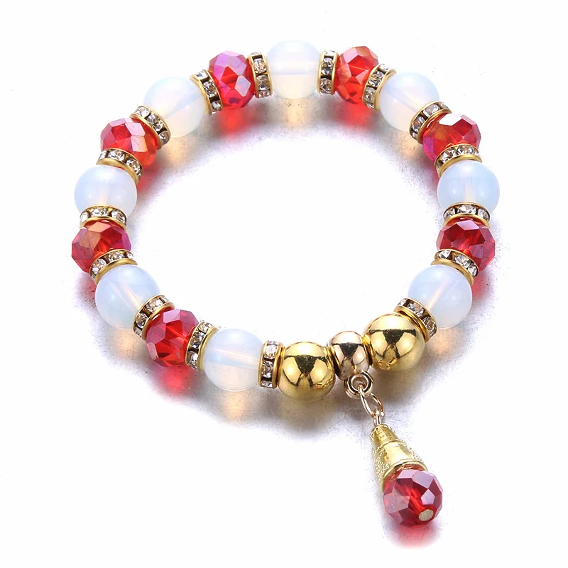 30 Стильный Эластичный браслет из бисера высокое качество золотые бусины