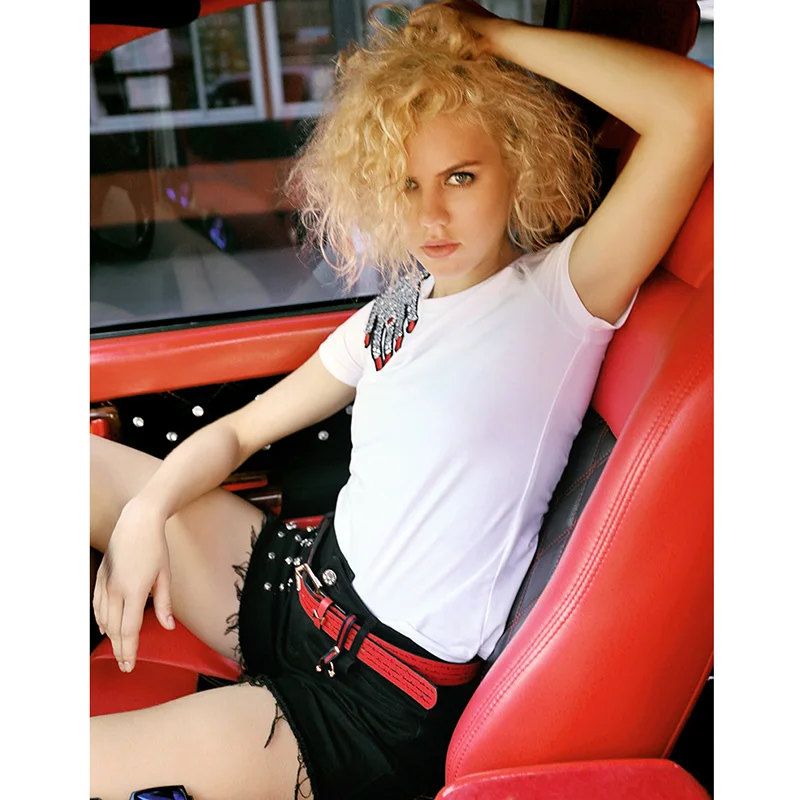 Женская футболка с вышивкой и блестками Новое поступление лето 2020|t-shirt women|fashion