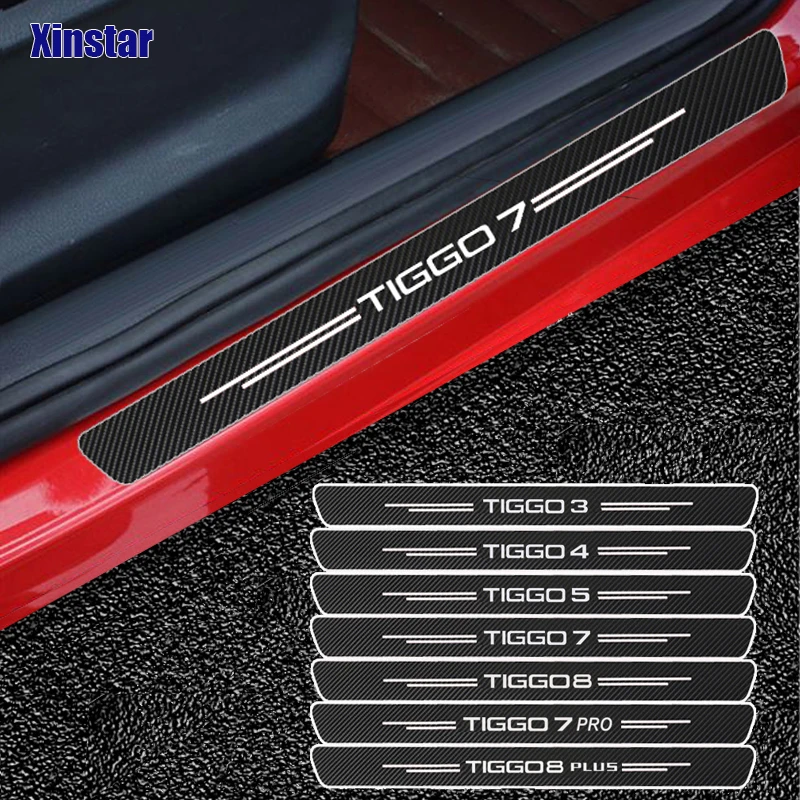Наклейка для защиты дверей из углеродного волокна 4 шт. CHERY TIGGO 2 3 5 7 8 PRO PLUS ARRIZO