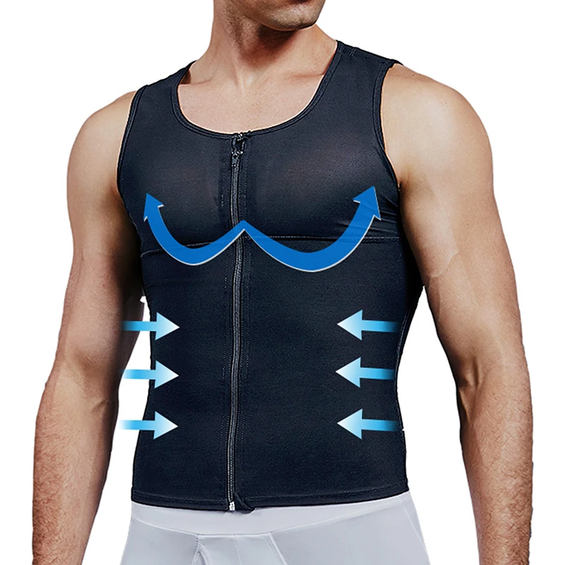 

Men's Body Shaper Slimming Shirt Tummy Vest Thermal Compression Base Layer Slim Corset Muscle Tank Top Shapewear