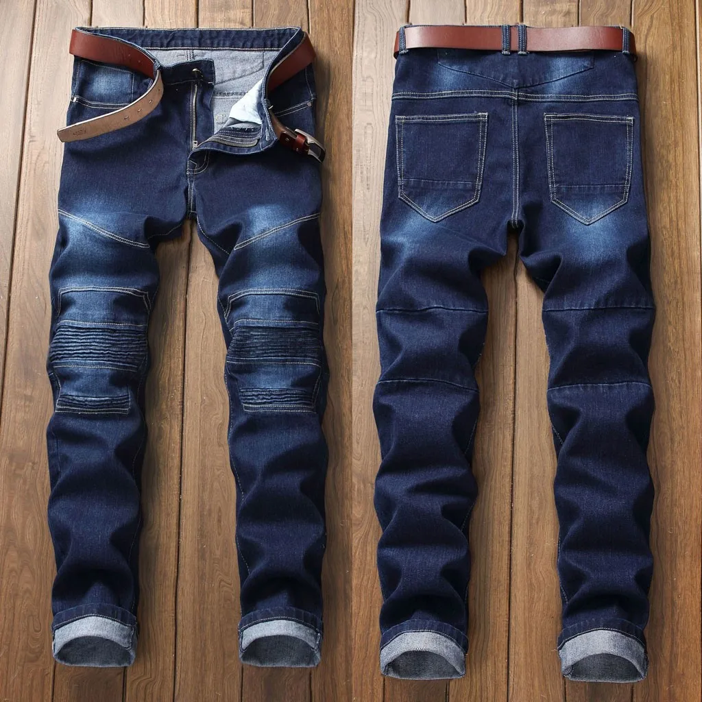 Джинсы мужские 2019 Новая мода корейский стиль высокая уличная приталенная