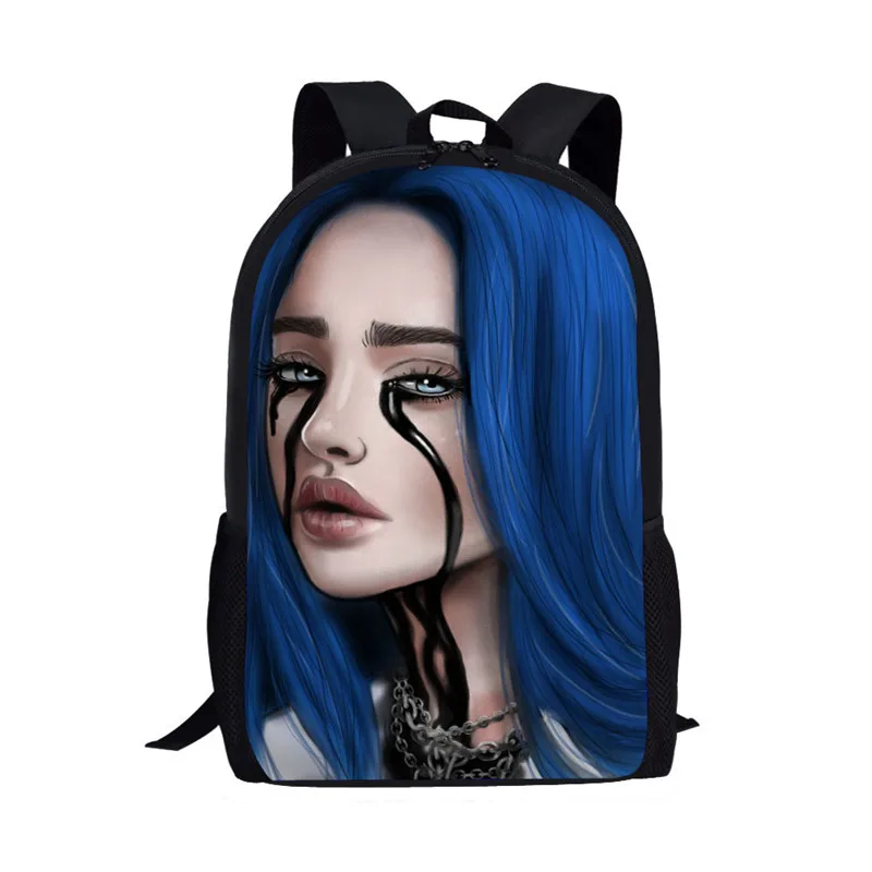 THIKIN Billie Eilish 3 шт./компл. Рюкзак Back To School детская книга мешок для маленькой девочки распылитель ранцевого типа для подростков Mochila Escolar - Цвет: as picture