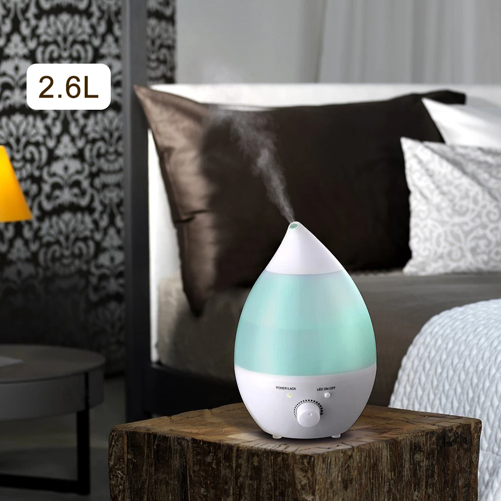 

2.6L Home LED Light Kids Steam Evaporative Essential Oil Aromatherapy Fogger Cool Mist Ultrasonic Aroma Air Humidifier