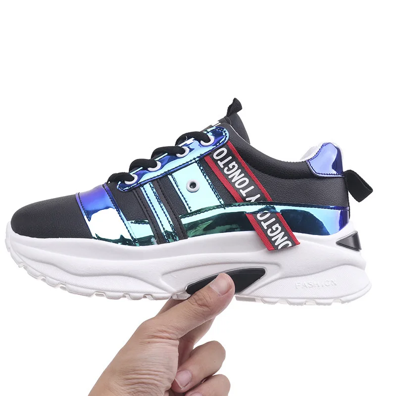 

Brand Designer Casual Shoes Woman Chunky Sneakers Women Fashion Platform Sneakers White Ladies Leather Sports Dad Shoes Female