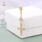 Женское кольцо для пупка из хирургической стали