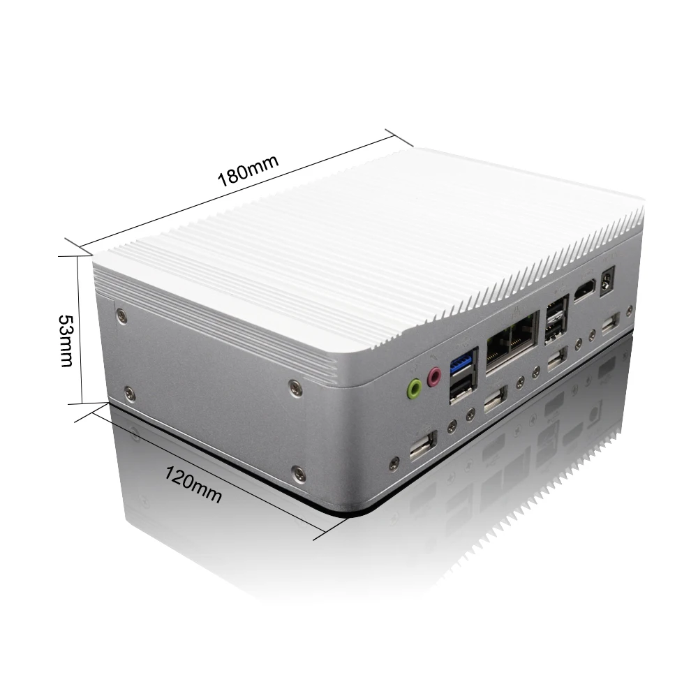 Прочный промышленный мини-компьютер Intel Celeron J1900 6 RS232 COM Linux Barebone Slim PC Dual Lan SIM 3G/4G