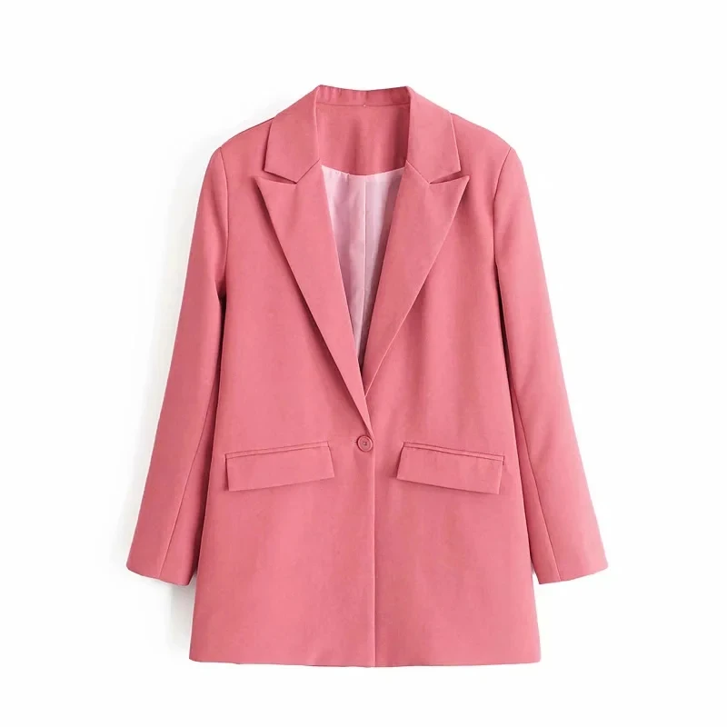 

ZXQJ vintage women long jackets 2020 autumn office ladies suits fashion female red jackets single button casual girls jackets