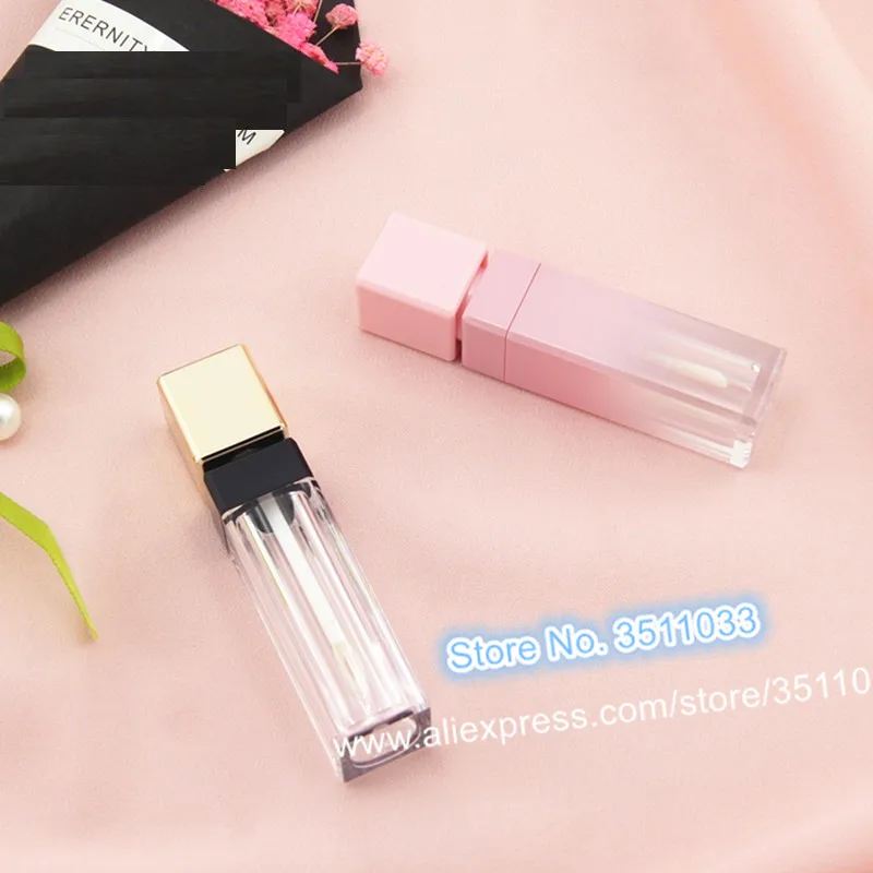 5 мл пустой пластиковый розовый блеск для губ трубка красота масло бутылка