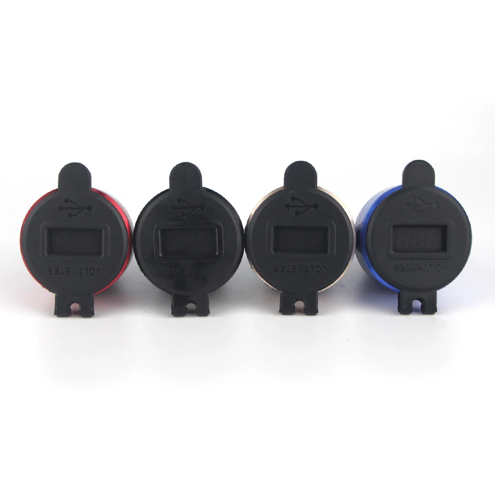 

DIN Hella QC3.0 Dual USB Motorcycle Charger Plug Socket Cigarette Lighter Adapter LED Display For BMW F800GS R1250GS R1200GS/RT