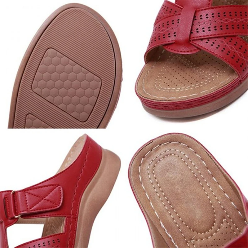 

Premium Orthopedic Sandals Women Men Bunion Corrector Low Heels Walking Sandals Toe Corrector Cusion Open Toe Comfy Sandals