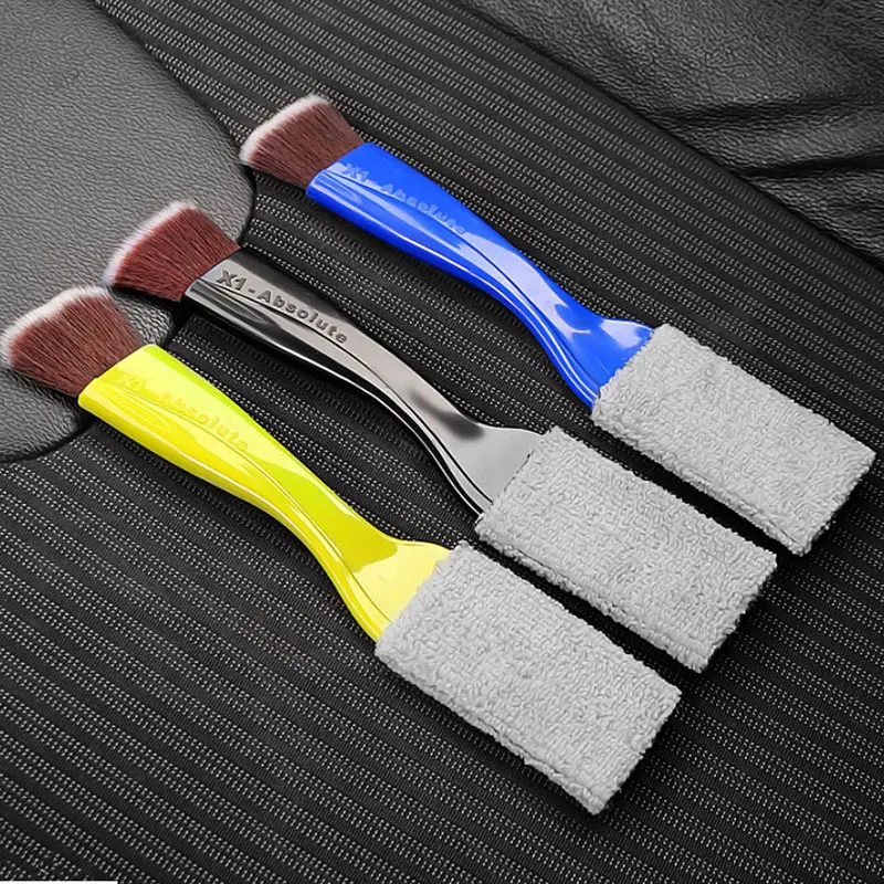 

Car Cleaning Brush Dusting Remove Double Side For Air Conditioning Panel Gap Auto Wash Tools Car Meter Detailing Cleaner