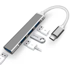 Концентратор USB Type C USB 3,0 к RJ45 адаптер Thunderbolt 3 док-станция для ПК ноутбука компьютера Ethernet аксессуары USB-C 3,1 сплиттер