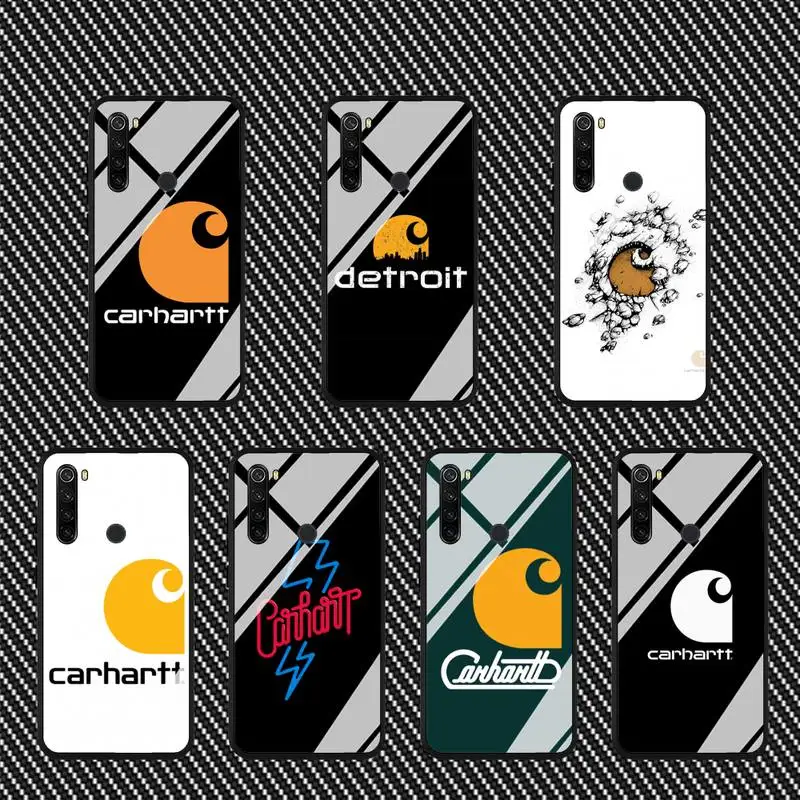 

Famous Brand Carharttes Phone Case For Xiaomi Mi 6 8 8Lite For Redmi 6 Note7 Glass Coque Cover