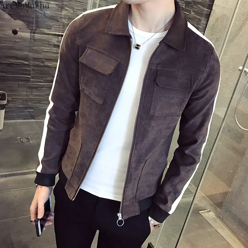 Мужская куртка AreMoMuWha тонкая в Корейском стиле на весну и осень QX1039 2019 | одежда