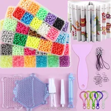 Water Beads DIY Set Pearl Box Pegboard Game Kit Ironing Tool Accessories Kids Designer Toys for Girls Children Gift 8 10 Years