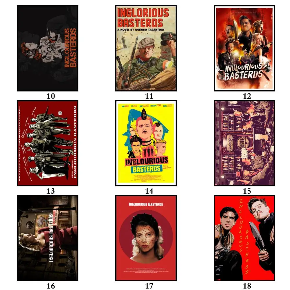 22 дизайна по мотивам фильма Квентин Inglourious Basterds белый бумажный плакат домашняя